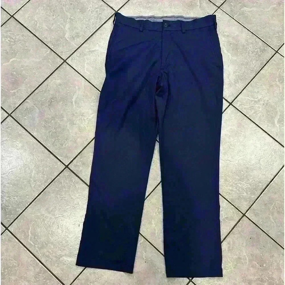 Walter Hagen 11 Wins Flat Front Navy Pants Size 34/30 - Picture 1 of 4